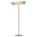 Stufa da Esterno Lampione Riscaldatore Wi-Fi ad Infrarossi su Palo 2000W Sined  Acciaio Inox