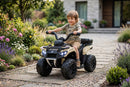 Quad Elettrico per Bambini Safari 6V con Bauletto Posteriore Beige