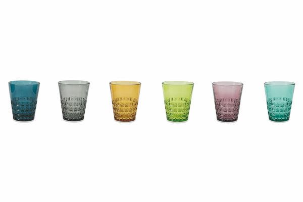 Set de 6 verres Ø8,3x10 cm en verre VdE Tivoli 1996 Pixel Multicolore prezzo