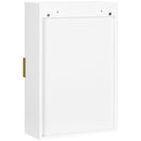 Pensile Mobile Bagno Sospeso con Anta Decorata 40x15x60 cm in MDF Bianco 