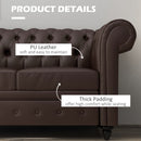 Divano 2 Posti 160x84x80 cm in Similpelle Marrone
