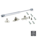 Pistone a Gas per Ante a Ribalta Forza 5 Kg Corsa 100 mm Grigio Metallizzato 10 Pezzi Emuca