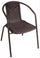 Chaise de jardin en acier et rotin Becker Wood Brown