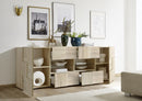 Mobile Buffet 2 Ante 4 Cassetti 240x42x84 cm in Legno TFT Chequers Rovere Samoa