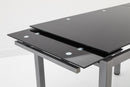 Tavolo Allungabile in Metallo 110/170x70x76cm TFT Glass Nero Grigio