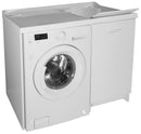 Lavatoio e Coprilavatrice 109x60x89cm Asse in Termoplastico Montegrappa Edilla Bianco Destro con Cesto
