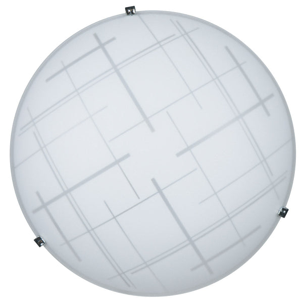 sconto Plafonnier 1xE27 Crochets Plaque Verre Chromé Écossais E-Energy Pamela