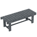 Panchina da Giardino a 2 Posti 110x38x35 cm Impermeabile in Legno di Abete Grigio      