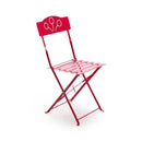 Sedia da Giardino Pieghevole in Ferro Taddei Bistro Rossa