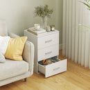 Comodino Moderno e Multiuso 40x35x60 cm con 3 Cassetti in MDF Bianco      