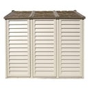 Casetta Box da Giardino 325x240x233 cm in PVC Avorio/Marrone