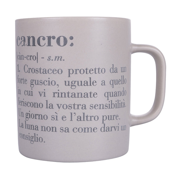 Mug zodiaque "cancer" Ø8x10 cm en Bone China VdE Tivoli 1996 Beige sconto