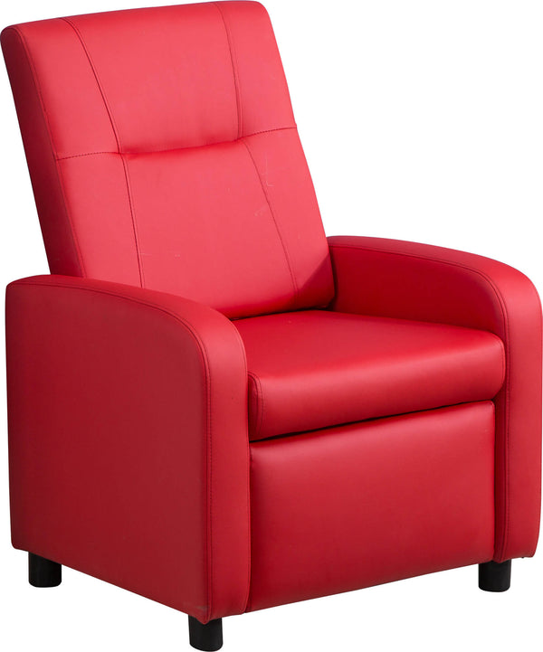 Fauteuil relax manuel en similicuir rouge Vandi prezzo
