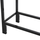 Portalegna per Camino 122x35x123 cm in Acciaio con Copertura  Nero