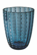 Set 6 Bicchieri Acqua in Vetro con Pois e Superficie Ondulata 300 ml Villa d'Este Home Tivoli Kalahari