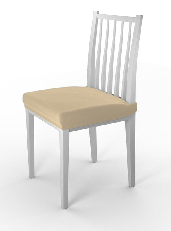 sconto Lot de 2 housses de chaise extensibles en polyester crème