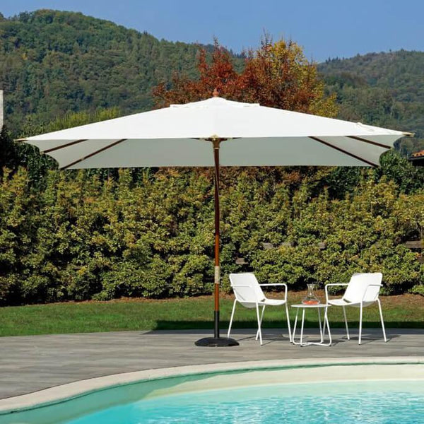 Parasol de jardin 3x4 m Mât Ø48 mm en Bois Vorghini Ecru sconto