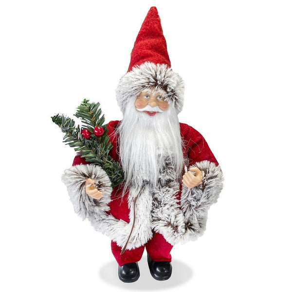 Marionnette Père Noël H30 cm Rouge et Gris sconto