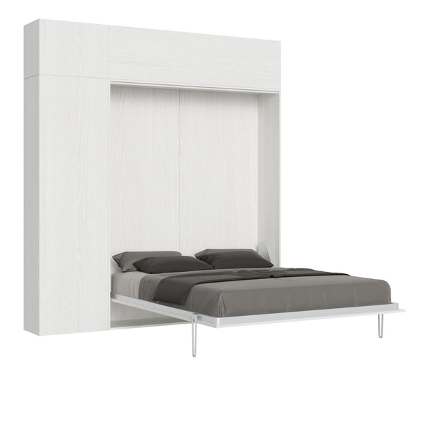 Lit double escamotable peu encombrant Kentaro H250 cm Blanc prezzo