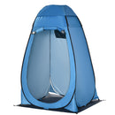 Tenda da Doccia Pop Up Impermeabile 126x124x189 cm con Porta a Cerniera Blu   