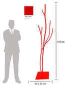 Appendiabiti da Terra 33x33x178 cm in Ferro Battuto Vasconi Castagno Rosso