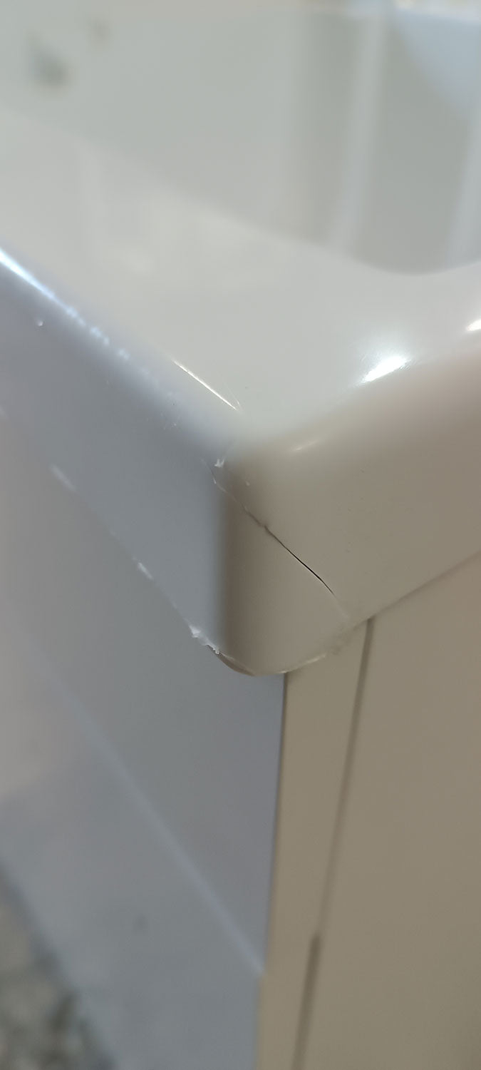 Mobile Lavatoio in ABS 50x50x88 cm 2 Ante Ambrosini Doris Bianco Opaco Seconda Scelta