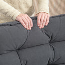 Poltrona per Salotto Girevole 62x70x95 cm con Schienale Regolabile in 5 Posizioni in Effetto Velluto Grigio      