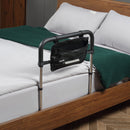 Maniglia Letto per Anziani 87x51,5 cm Larghezza e Altezza Regolabile in Acciaio Argento