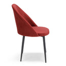 Set 2 sedie Imbottite 51x58x87 cm In Tessuto Tiffany  Lola Rosso