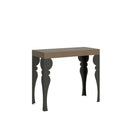Consolle Allungabile 90-196x40x77 cm Paxon Small Tortora Telaio Antracite 