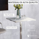 Tavolo da Bar in Acciaio Inox 60x60 cm  Break