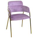 Sedia Imbottita 52x52xh79 cm in Tessuto Velluto Hannover Lilla