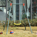 Altalena per Bambini da Giardino 155x160x180 cm in Metallo Verde