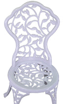 Set Tavolo e 2 Sedie da Giardino in Alluminio Volterra Bianco