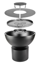 Barbecue a Legna Ø80x80 cm Primula in Acciaio Effetto Ruggine