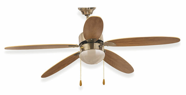 Kooper Brown Ventilateur de Plafond 5 Pales et Lampe Ø130 cm 3 Vitesses prezzo