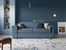 Divano Letto 3 Posti 200x100x95 cm in Tessuto Rosso