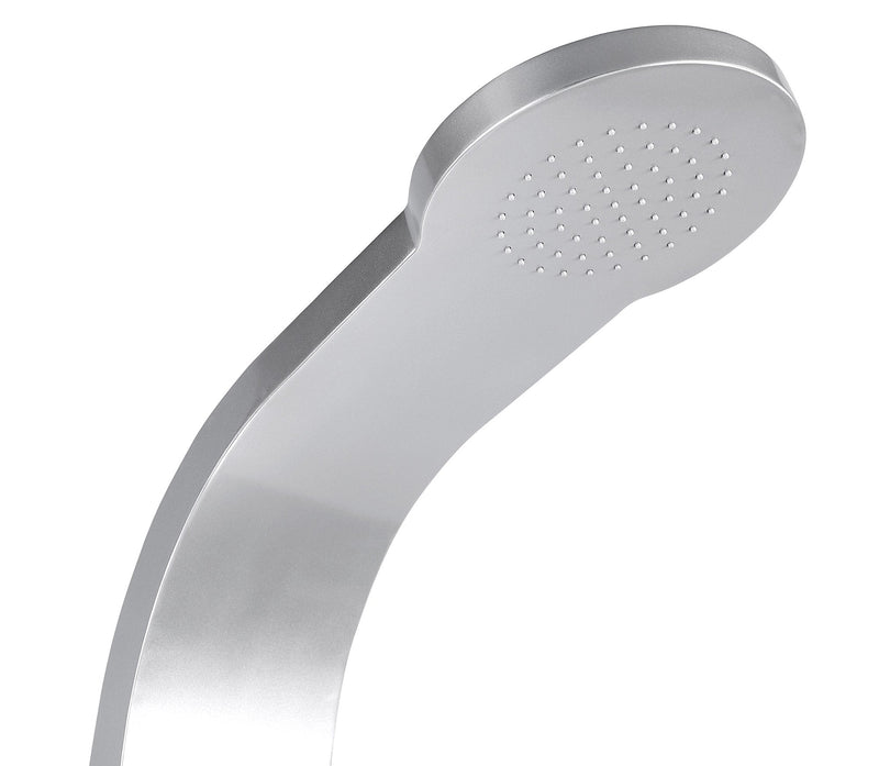 Doccia da Esterno Giardino Miscelatore e Lavapiedi Grigio Metallizzato