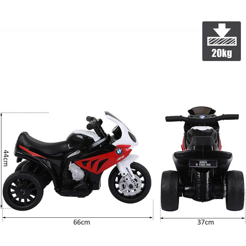 Mini Moto Elettrica per Bambini 6V con Licenza BMW S1000RR Rossa