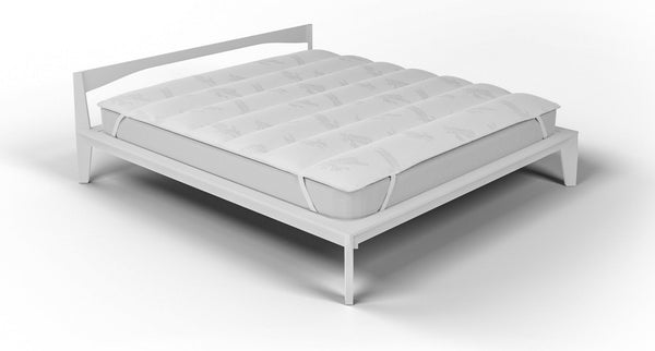 Surmatelas matelassé rembourré avec des élastiques en bambou blanc Différentes tailles sconto