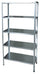 Étagère Fadi Métal Galvanisé Argent 5 étagères 100x30x187 cm