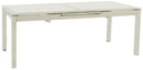 Tavolo da Giardino Rettangolare Allungabile 160/220cm in Polyrattan Bianco Ghiaccio