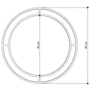 Specchio Bubble 57x57 cm con doppia cornice in metallo nero