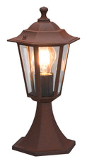 Lampada Palo da Esterno Attacco E27 in Alluminio Ruggine 