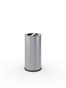 Pattumiera a Bidone Ø 35x71 cm 3 Scomparto Totale 70 L in Acciaio Inox Satinato