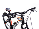 Bicicletta Mountain Bike MTB Ragazzo 29" 21V in Acciaio Nero e Rosso Fluo