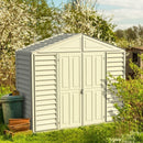 Casetta da Giardino Porta Attrezzi 320x81x233 cm in PVC Avorio