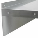 Set 2 Mensole a Muro 125x30 cm per Cucine di Ristoranti Pizzerie in Acciaio Inox