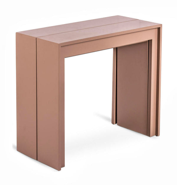Console extensible 90x42,5/302,5xH76 cm en MDF laqué Pinocchio Tortora sconto