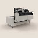 Divano Letto 3 Posti 215x95x96 cm in Tessuto Panna